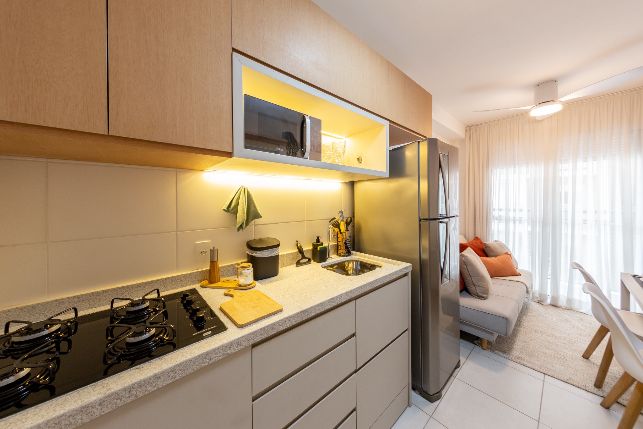 Cozinha equipada para short stay